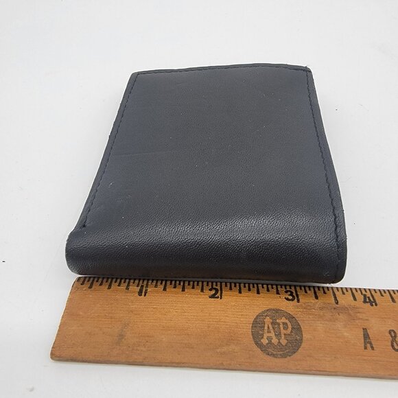 Vintage Genuine Leather Wallet Black Multi Compartment Coin Cards Change India - Picture 9 of 10